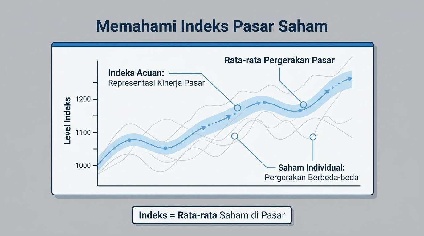 Ilustrasi entri tanya jawab seputar indeks pasar saham dan pergerakannya
