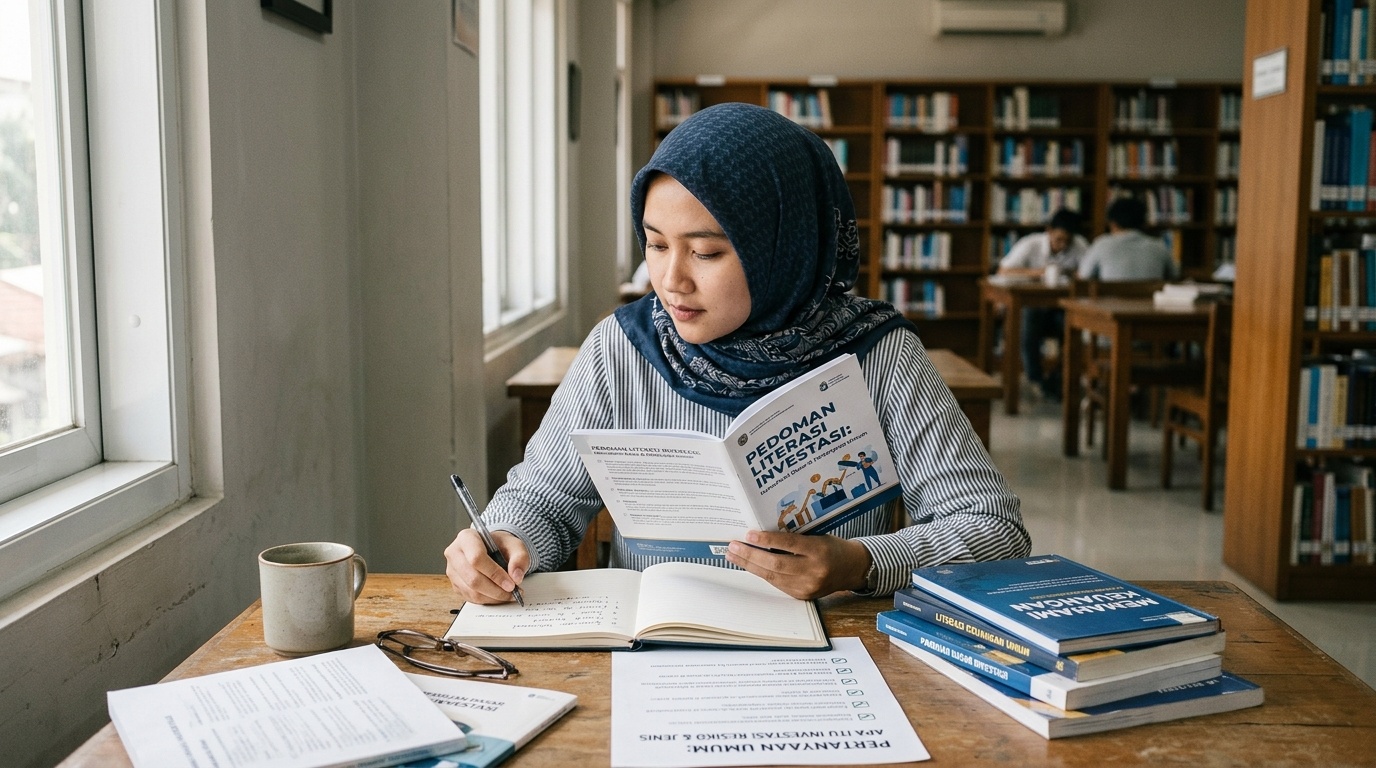 Ilustrasi entri literasi investasi dan pertanyaan umum